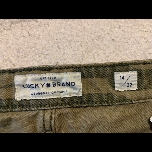 Luck Brand Green Camo Cutoff Shorts 14/32 - Picture 4 of 5